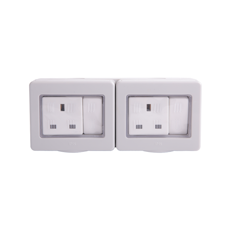 2 x 13A Gang Switch Socket Vodotesný HK4213-WP